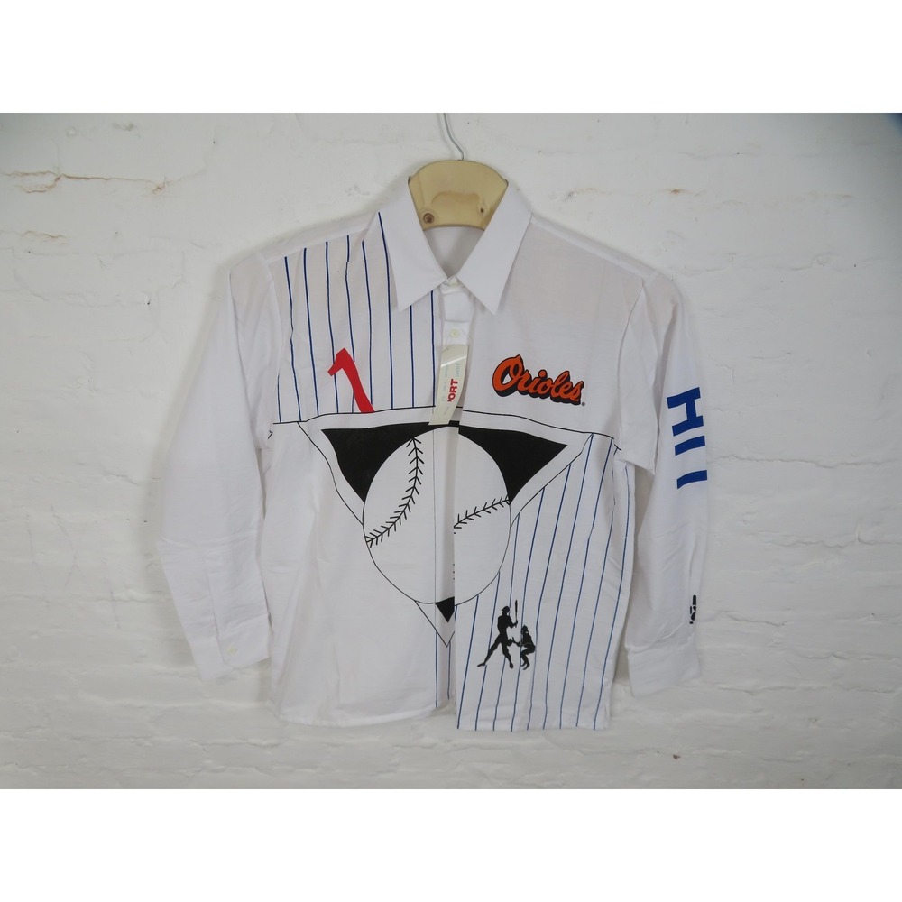 Vintage Cliff Engle Baltimore Orioles Shirt Mens XL Long Sleeve Button Up 80s
